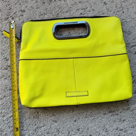BCBGMaxAzria Bold Yellow Wristlet neon in Great condition minor marks see pics - Picture 10 of 16